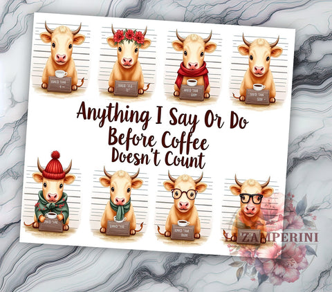 Funny Highland Cow 20 oz Skinny Tumbler Sublimation Design, Straight & Tapered Tumbler Png, Cow Lover Tumbler Png, Digital Download PNG Sublimation Li Zamperini 