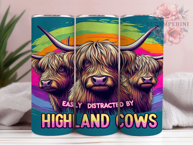 Funny Highland Cow 20oz Tumbler Wrap PNG, Highland Cow Tumbler Png, Straight & Tapered Tumbler Wrap, Instant Digital Download Sublimation Li Zamperini 