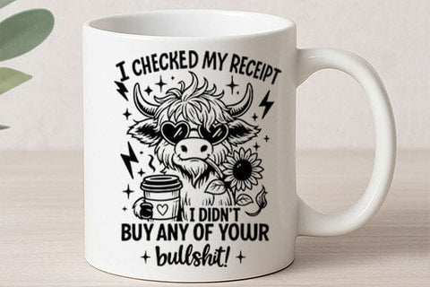 Funny Highland Cow Attitude PNG SVG BillahCrafts 