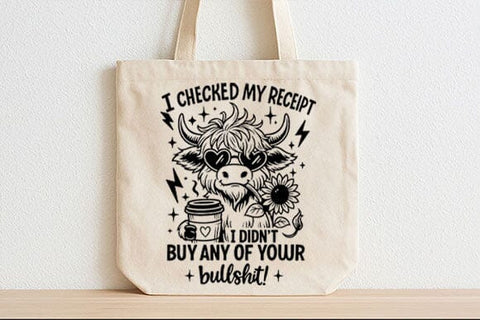 Funny Highland Cow Attitude PNG SVG BillahCrafts 