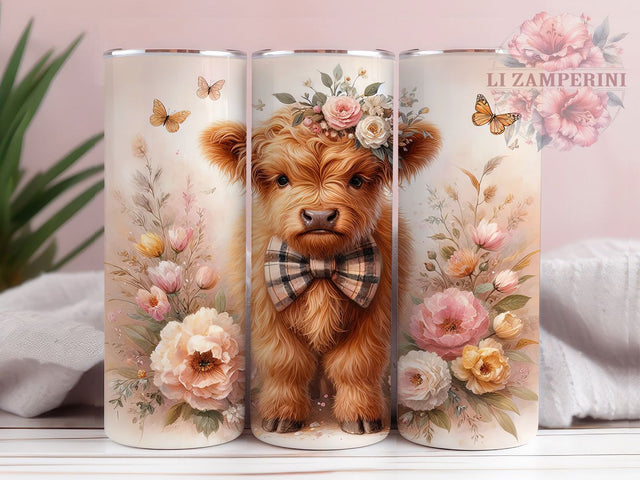 Funny Highland Cow Farm Life Tumbler, Farm Life Design, Country Girl Art, Funny Cow Tumbler, Ranch Life Gift, Farm Animal Design, Cow Lover Wrap Sublimation Li Zamperini 