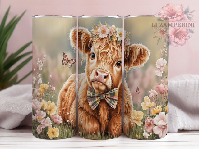 Funny Highland Cow Farm Life Tumbler, Farm Life Design, Country Girl Art, Funny Cow Tumbler, Ranch Life Gift, Farm Animal Design, Cow Lover Wrap Sublimation Li Zamperini 