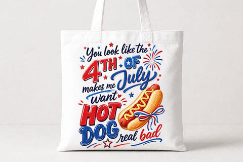 Funny Hot Dog Fourth of July PNG Patriotic BBQ Sublimation Design SVG BillahCrafts 