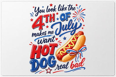 Funny Hot Dog Fourth of July PNG Patriotic BBQ Sublimation Design SVG BillahCrafts 