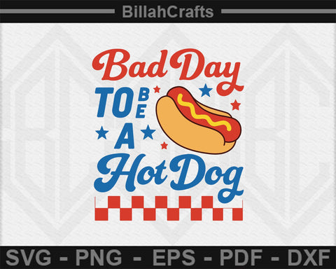 Funny Hot Dog SVG 4th of July BBQ Grill Humor Cut File SVG BillahCrafts 