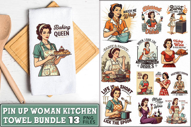 Funny House Wife Kitchen Towel Bundle Sublimation Shetara Begum 