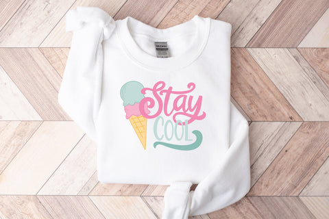 Funny Ice Cream Bundle, Stay Cool, Popsicle SVG, Summer Bundle SVG Designing Digitals 