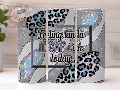 Funny IDGAF Leopard Glitter Tumbler, IDGAF Tumbler Design, Leopard Print Tumbler, Glitter Tumbler Wrap, 20oz Sublimation Wrap, Sassy Quote Tumbler, Attitude Tumbler Design Sublimation Lara' s Designs 