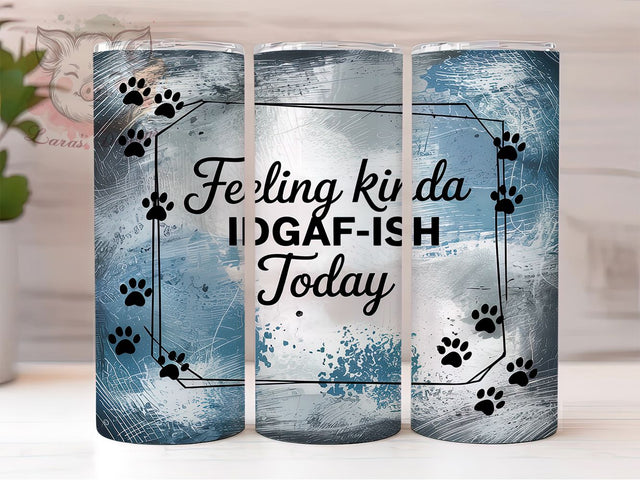 Funny IDGAF Leopard Glitter Tumbler, IDGAF Tumbler Design, Leopard Print Tumbler, Glitter Tumbler Wrap, 20oz Sublimation Wrap, Sassy Quote Tumbler, Attitude Tumbler Design Sublimation Lara' s Designs 