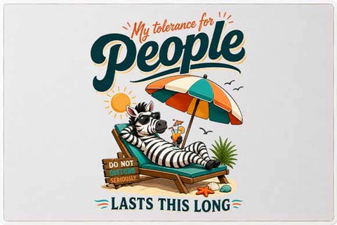 Funny Introvert PNG My Tolerance For People Zebra Sublimation Design SVG BillahCrafts 