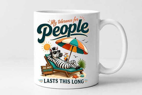 Funny Introvert PNG My Tolerance For People Zebra Sublimation Design SVG BillahCrafts 