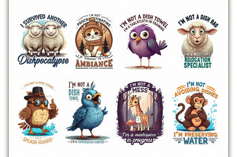 Funny Kitchen Towel PNG Bundle Sublimation Shetara Begum 