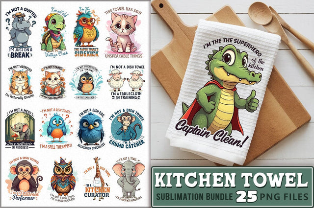 Funny Kitchen Towel Sublimation Bundle Sublimation Shetara Begum 