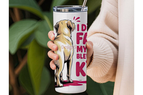 Funny Labrador Tumbler Wrap PNG Sublimation DesignSVG 