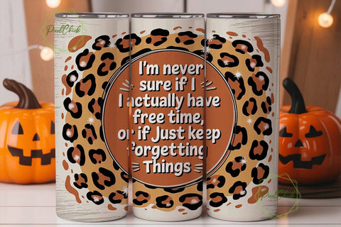 Funny Leopard Print Tumbler Wrap Sublimation PixelChick 