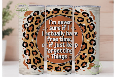 Funny Leopard Print Tumbler Wrap Sublimation PixelChick 