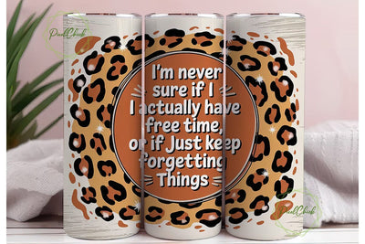 Funny Leopard Print Tumbler Wrap Sublimation PixelChick 