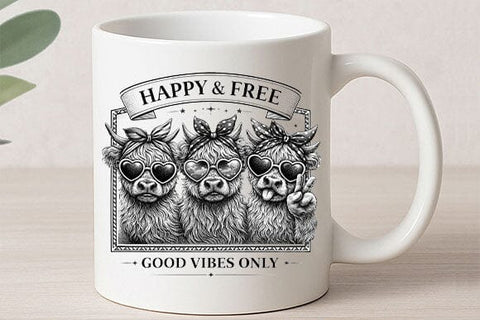 Funny Llama PNG Happy Free Good Vibes Sublimation Design SVG BillahCrafts 