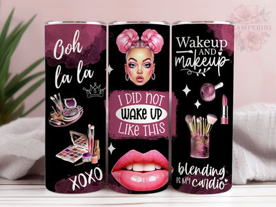 Funny Makeup Artist 20oz Tumbler Wrap PNG, Makeup Artist Tumber Png, Straight & Tapered Tumbler Wrap, Instant Digital Download Sublimation Li Zamperini 