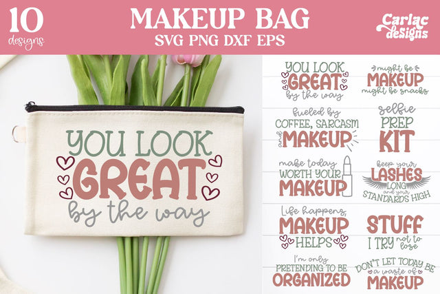 Funny Makeup Bag SVG and Sublimation Bundle SVG Carla C Designs 