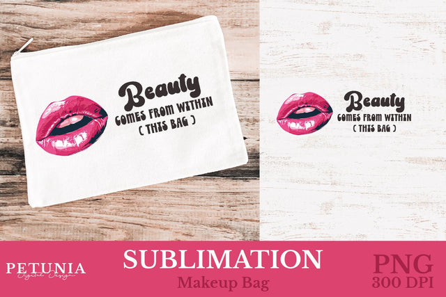 Funny Makeup PNG | Makeup Bag Sublimation Design Sublimation Petunia Digital Design 