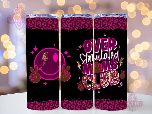 Funny Mama 20oz Tumbler Wrap Sublimation Design, Straight Tapered Tumbler Wrap, Overstimulated Moms Club Tumbler Png, Instant Digital Download Sublimation SvggirlplusArt 