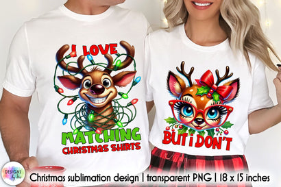 Funny Matching Christmas Designs Sublimation Bundle Sublimation Designs by Ira 