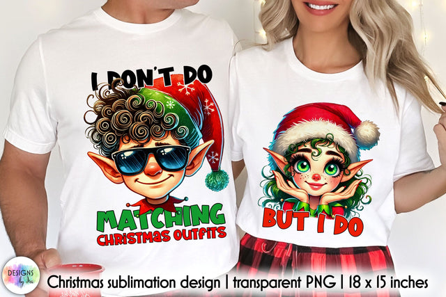 Funny Matching Christmas Designs Sublimation Sublimation Designs by Ira 