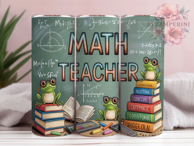 Funny Math Frog Teacher Tumbler, Cute Frog Math Design, 20Oz Sublimation PNG, Funny Teacher Gift Idea, Frog Teacher Tumbler PNG, STEM Educator Tumbler, Math Classroom Tumbler Sublimation Li Zamperini 