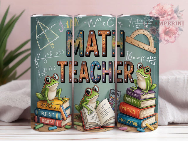 Funny Math Frog Teacher Tumbler, Cute Frog Math Design, 20Oz Sublimation PNG, Funny Teacher Gift Idea, Frog Teacher Tumbler PNG, STEM Educator Tumbler, Math Classroom Tumbler Sublimation Li Zamperini 