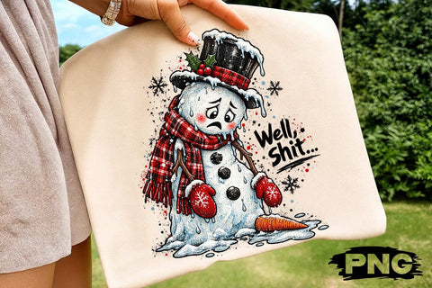 Funny Melting Snowman Sublimation Design SVG DesignDestine 