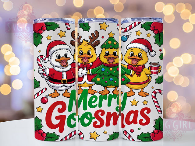 Funny Merry Goosmas Tumbler, Funny Goose Wrap, Silly Christmas Mug Design, Sublimation Wrap, Festive Drinkware, Holiday Gift Idea, Sparkly Christmas Cup Sublimation SvggirlplusArt 