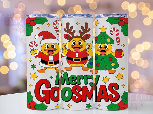 Funny Merry Goosmas Tumbler, Funny Goose Wrap, Silly Christmas Mug Design, Sublimation Wrap, Festive Drinkware, Holiday Gift Idea, Sparkly Christmas Cup Sublimation SvggirlplusArt 