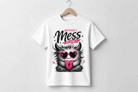 Funny Mess Quote PNG – Cute Chaos Monster Sublimation PNG Digital Download SVG BillahCrafts 