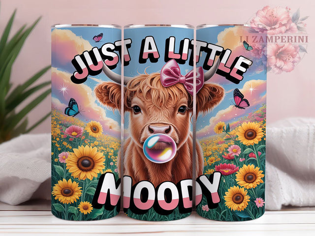 Funny Moody Highland Cow Tumbler, Funny Cow Wrap, Farm Animal Sublimation, Rustic Highland Cup, 20Oz Skinny Tumbler Wrap, Cute Cow Mug, Country Farm Design Sublimation Li Zamperini 
