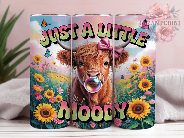 Funny Moody Highland Cow Tumbler, Funny Cow Wrap, Farm Animal Sublimation, Rustic Highland Cup, 20Oz Skinny Tumbler Wrap, Cute Cow Mug, Country Farm Design Sublimation Li Zamperini 
