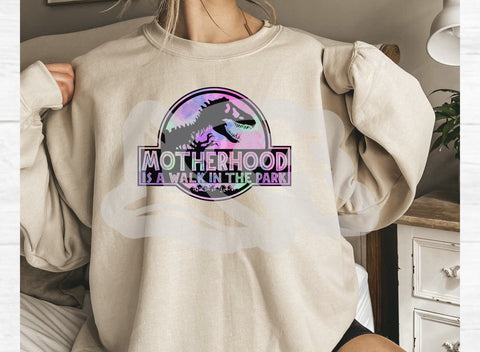 Funny Motherhood Walk In The Park PNG Sublimation LCA Digital 