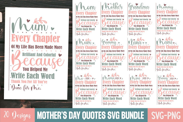 Funny Mother's Day Designs , Mother's day Quotes SVG Bundle, Best Seller,SVGs,Quotes and Sayings,Food & Drink,On Sale, Print & Cut SVG designmaster24 