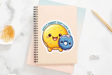 Funny Motivational Kawaii Stickers PNG BUNDLE Sublimation Regulrcrative 