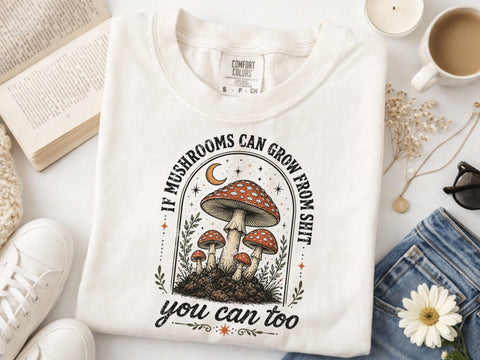 Funny motivational quote Png, Mushrooms Png SVG DesignDestine 