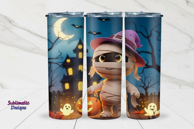 Funny Mummy Halloween Sublimation Wrap | Halloween Tumbler Wrap for Sublimation Sublimation Sublimatiz Designs 