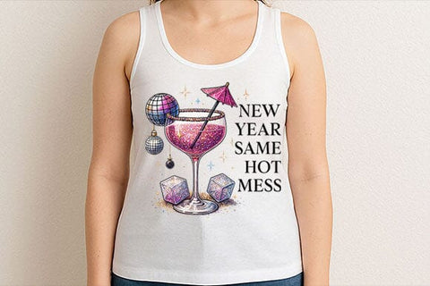 Funny New Year PNG Same Hot Mess Cocktail Design SVG BillahCrafts 