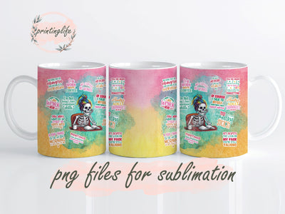 Funny Office Worker Mug Wrap Design, Instant Digital Design Download Mug Wrap Design, Mug Design PNG Sublimation PrintingLife 
