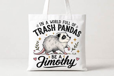 Funny Opossum Quote PNG | Trash Panda Be a Jimothy Digital Download SVG BillahCrafts 