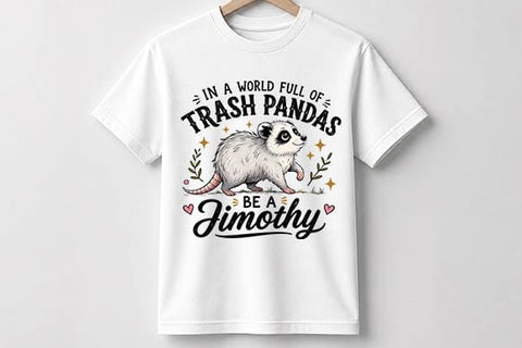 Funny Opossum Quote PNG | Trash Panda Be a Jimothy Digital Download SVG BillahCrafts 