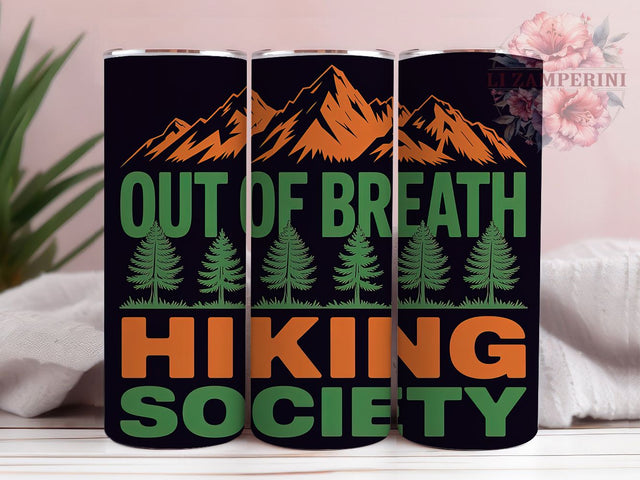 Funny Out of Breath 20oz Tumbler Wrap, Out of Breath, Hiking Society, Funny Hiking Quote, Adventure Lifestyle, 20oz Tumbler Wrap, Sublimation PNG Sublimation Li Zamperini 