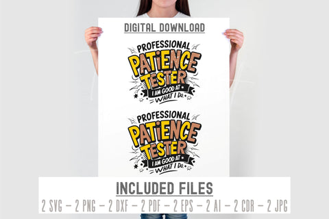 Funny Patience Tester SVG for Kids and Toddler Shirts SVG TonisArtStudio 