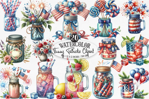 Funny Patriotic Clipart PNG Sublimation SVGista 