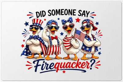 Funny Patriotic Duck PNG – Firequacker Fourth of July Sublimation Design SVG BillahCrafts 