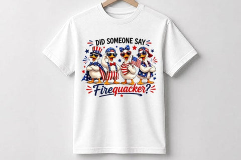 Funny Patriotic Duck PNG – Firequacker Fourth of July Sublimation Design SVG BillahCrafts 